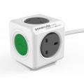 Allocacoc Powercube 4Outlet Adapter Extended +開關-1.5M-灰色