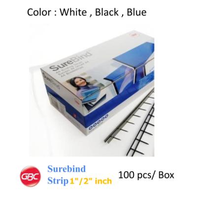 GBC Surebind STRIP 50mm/2 Inch(10 bin/10支釘)A4 CN T 骨夾條膠條(100條/盒)