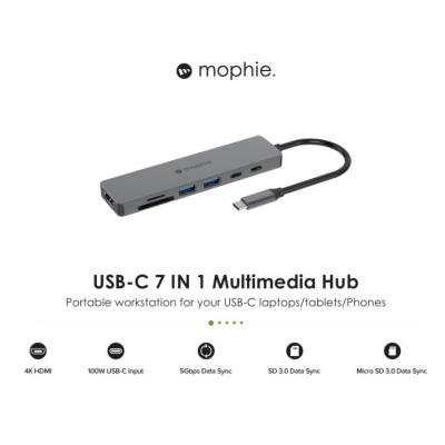 Mophie 409910268  USB-C 7合1 多媒體擴充器