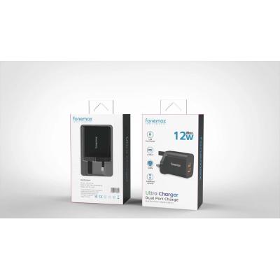 Fonemax FM-UK-2U 12W 充電器( 2XUSB )-符合機電工程署認證