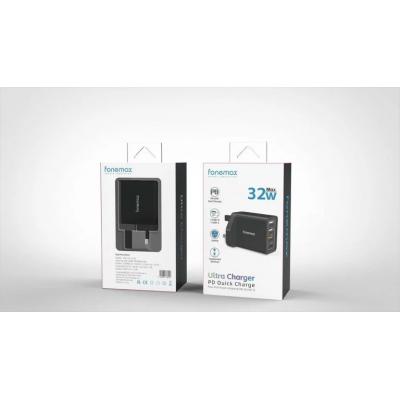 Fonemax FM-UK-1C3U 32W 充電器( 3XUSB-A+1XUSB-C )-符合機電工程署認證