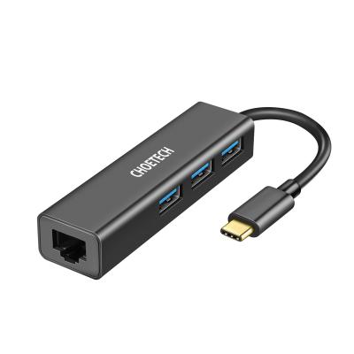 Choetech U02 4合1 USB-C 轉 RJ45 集線器