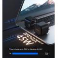 Choetech PD3066-UK-BK 雙USB-C GaN 充電器 (45W Max) 