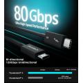 Choetech 3011-CA-BK Thunderbolt 5A USB-C 連接線-1M