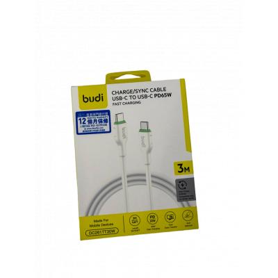 Budi BD-DC261TT30W 3A 60W Type-C to Type-C Charge Cable-3M