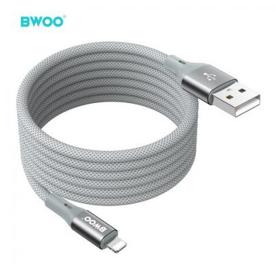BWOO X311L USB-A to Lighning 3.0A(480Mbps)磁吸自收納式充電傳輸線-1M