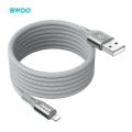 BWOO X311L USB-A to Lighning 3.0A(480Mbps)磁吸自收納式充電傳輸線-1M