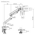 Brateck LDT68-C012 高端旗艦款單顯示器螢幕支架 (17-32 吋)