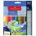 Faber-Castell 115126 恐龍系列24色木顏色(20+4金屬色)