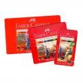 Faber-Castell 115844 Classic 六角形鐵盒彩色木顏色筆(12色)
