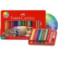 Faber-Castell 115849 Classic 六角形鐵盒彩色木顏色筆(48色)