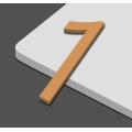0-9 (5x3.3cm,厚5mm)亞加力立體數字牌(磨砂黑色)