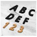 0-9 (5x3.3cm,厚5mm)亞加力立體數字牌(磨砂黑色)